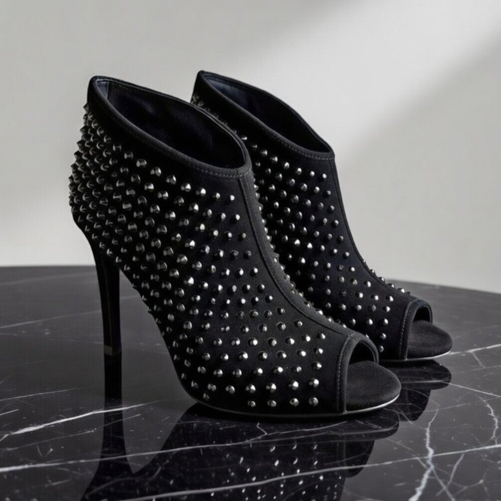 🌟Michael Kors Dani Embellished Open Toe Shooties Black 10M